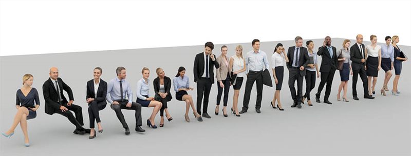 20个商务人士3DMAX模型 RenderPeople Business 3D People