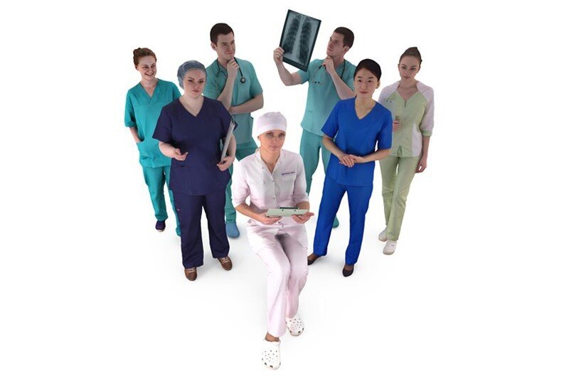 7个医护人物3D模型 Medical Collection x7 3D Models