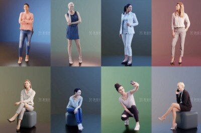 3D People-24个女性3D人物模型 3D People Female 3D model