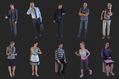 10个3Dmax人物模型合集 10 people 3D Models