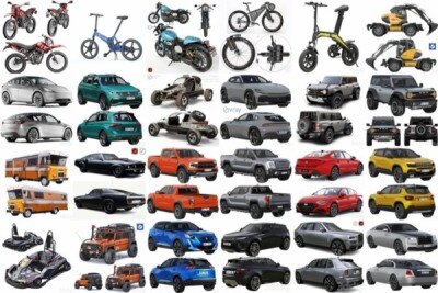 3DSky Pro 40套高精度汽车3D模型合集3.63GB (MAXOBJFBX)