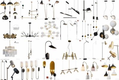 119套高精度灯具3D模型合集 3DSky PRO Lamp 3D model collection