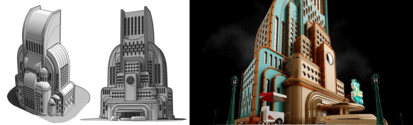 复古未来主义建筑3D模型（blend格式） Kitbash3D – AtomPunk