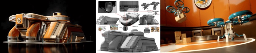 复古未来主义建筑3D模型（blend格式） Kitbash3D – AtomPunk