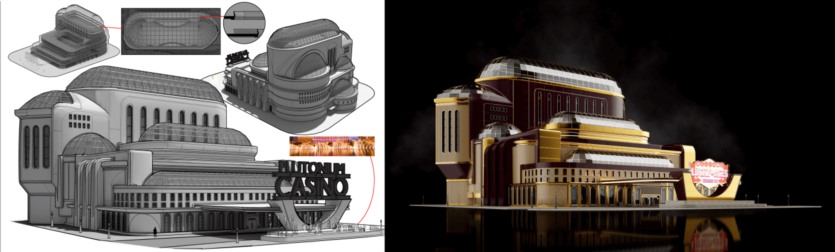 复古未来主义建筑3D模型（blend格式） Kitbash3D – AtomPunk