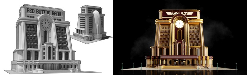 复古未来主义建筑3D模型（blend格式） Kitbash3D – AtomPunk