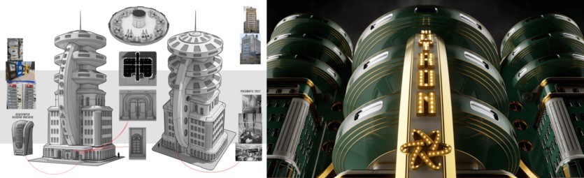 复古未来主义建筑3D模型（blend格式） Kitbash3D – AtomPunk