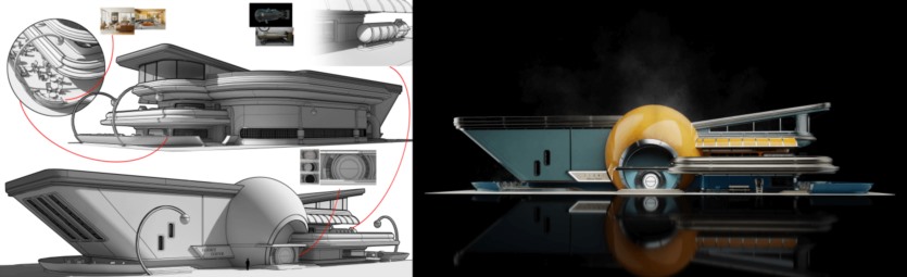 复古未来主义建筑3D模型（blend格式） Kitbash3D – AtomPunk