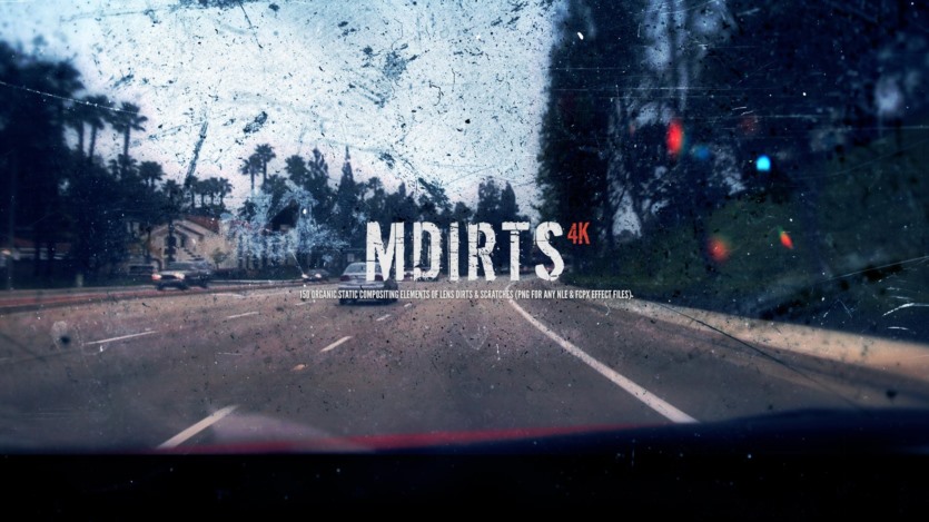 150个镜头污垢和划痕合成元素 MotionVFX - MDirts 4K