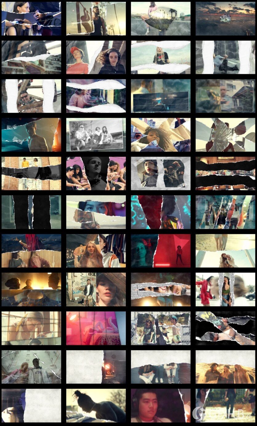 52个创意纸张撕裂转场过渡预设 MotionVFX - mTransition Paper Rip