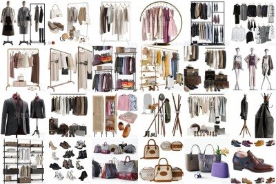 85个衣服包包鞋子3D模型合集 3DSky Pro Clothes, bags, shoes 3d models
