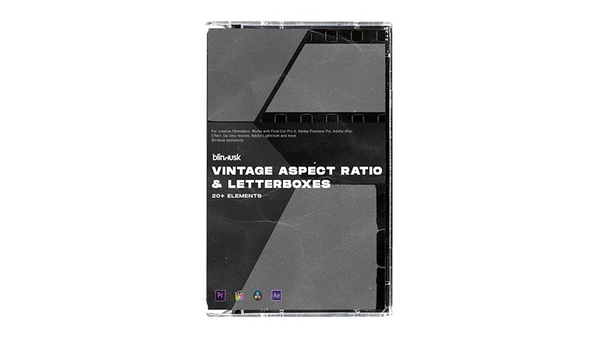 25个复古电影胶片边框静帧PNG图片4K视频素材 Blindusk – Vintage Aspect Ratio & Letterboxes
