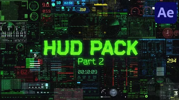 AE模板 - 科技感UI用户界面动画 Videohive - HUD Pack Part 2