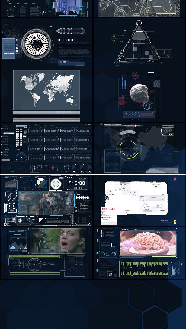 科技感UI用户界面动画 Videohive - HUD Pack Part 1