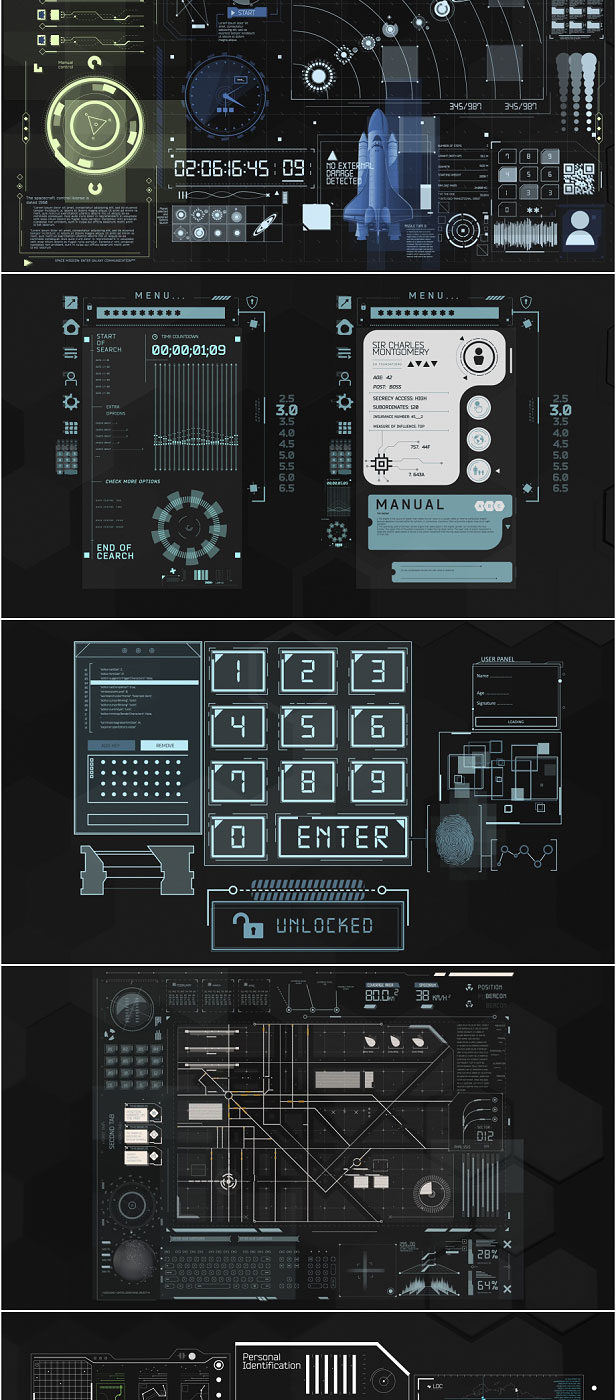 AE模板 - 科技感UI用户界面动画 Videohive - HUD Pack Part 3