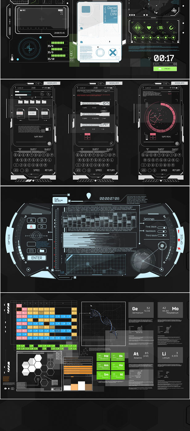 AE模板 - 科技感UI用户界面动画 Videohive - HUD Pack Part 3