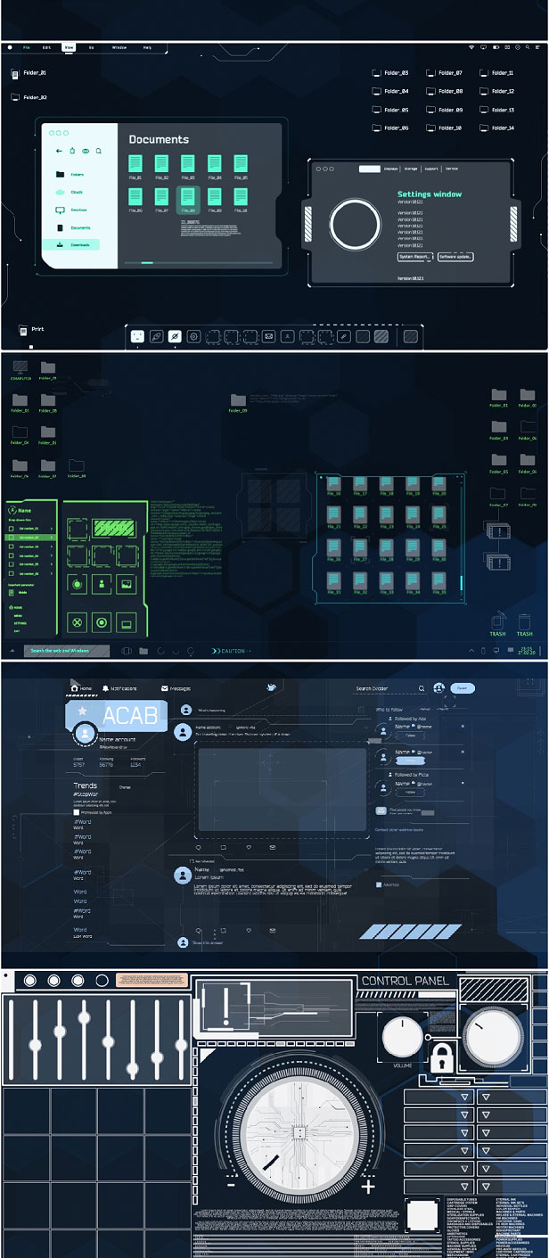 AE模板 - 科技感UI用户界面动画 Videohive - HUD Pack Part 4