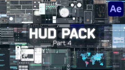 AE模板 – 科技感UI用户界面动画 Videohive – HUD Pack Part 4