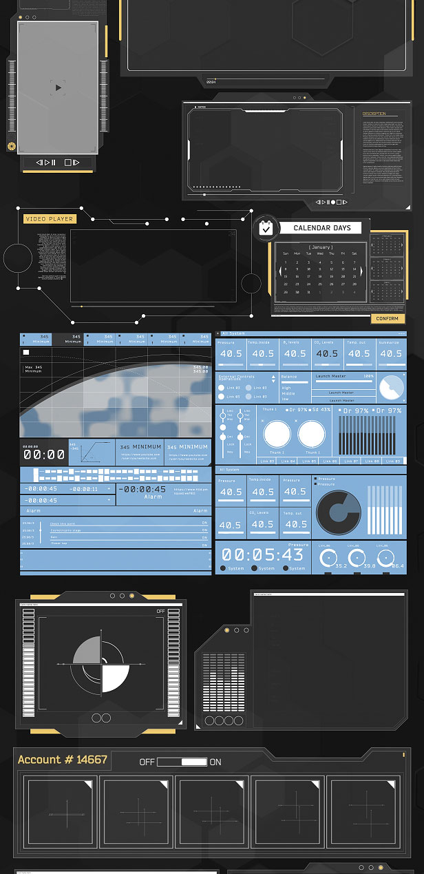 AE模板 - 科技感UI用户界面动画 Videohive - HUD Pack Part 5