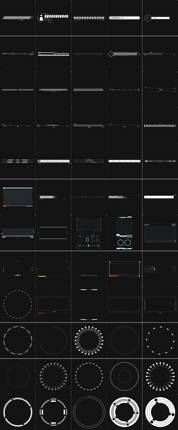 AE模板 - 科技感UI用户界面动画 Videohive - HUD Pack Part 6