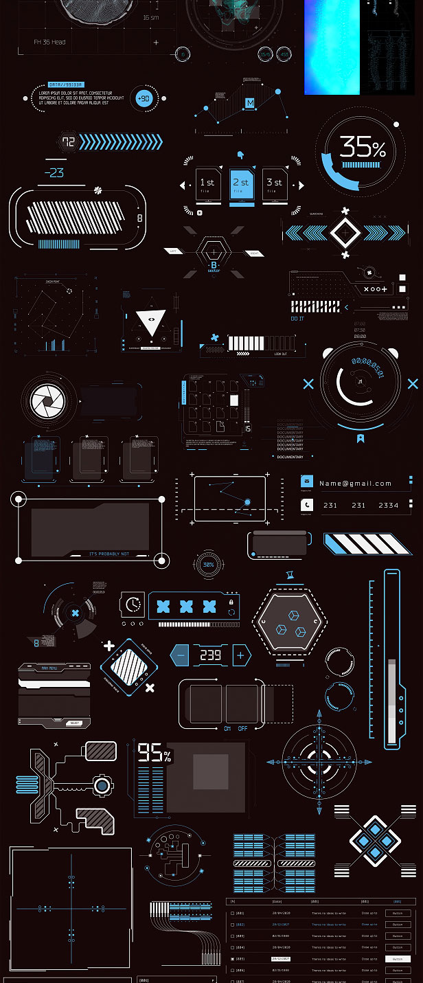 AE模板 - 科技感UI用户界面动画 Videohive - HUD Pack Part 7