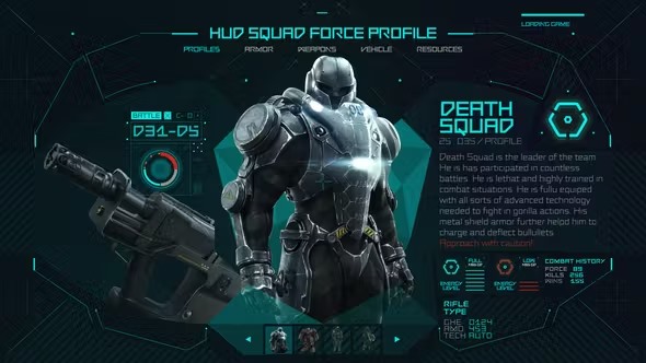 AE模板-科技感体育游戏图形元素动画 Videohive - Hud Multipurpose Game