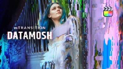 52种数字故障扭曲失真毛刺干扰视觉转场动画预设 MotionVFX – mTransition Datamosh