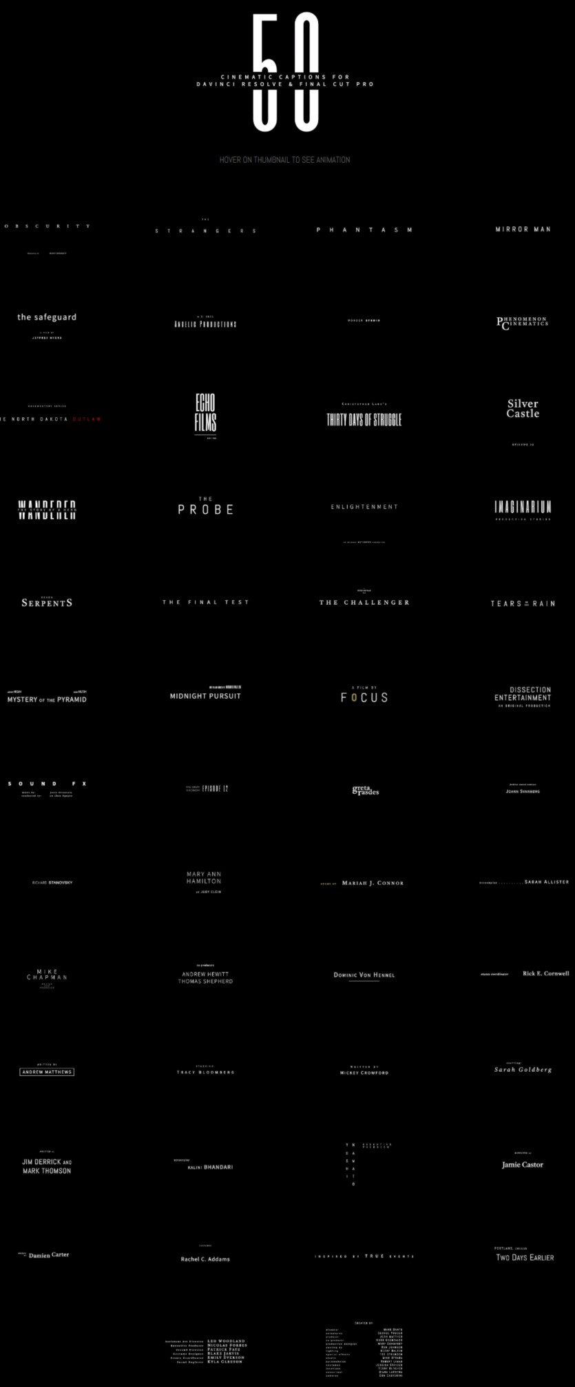 50个大气优美电影开场文字标题动画 MotionVFX - mTitle Cinematic 2