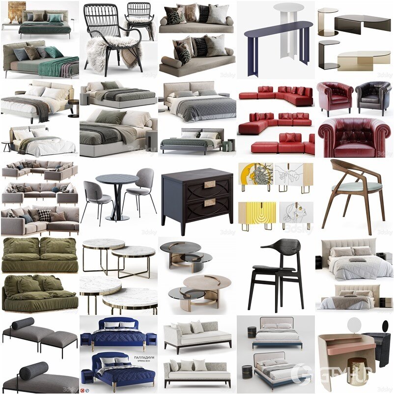 3dsky Pro 2023年10月3D模型合辑第三季 | 115套 | 4.88GB