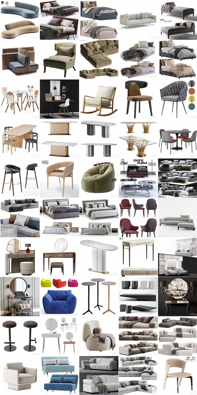 3dsky Pro 2023年10月3D模型合辑第三季 | 115套 | 4.88GB