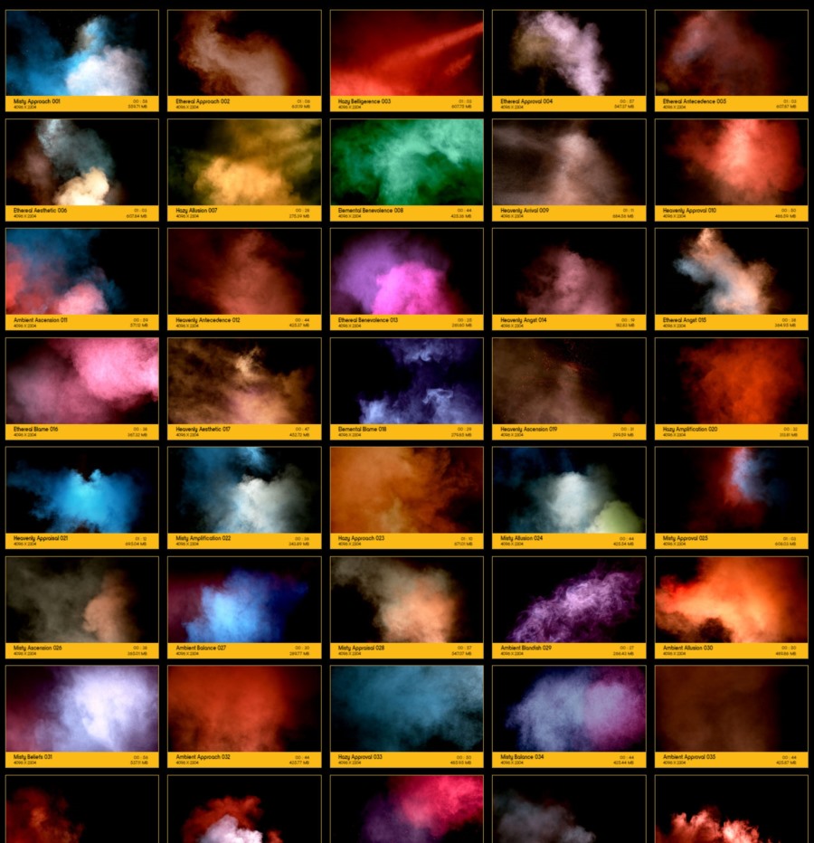 114个彩色烟雾气体弥漫气氛渲染动画 V21: Atmospheric Backgrounds
