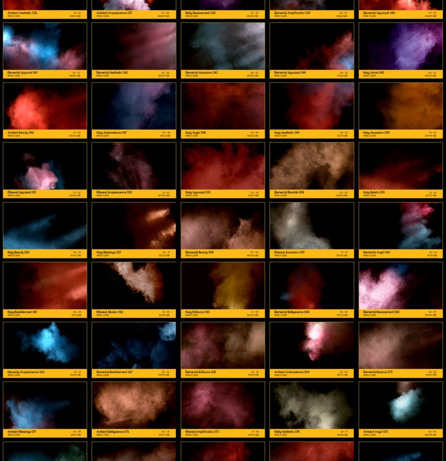 114个彩色烟雾气体弥漫气氛渲染动画 V21: Atmospheric Backgrounds