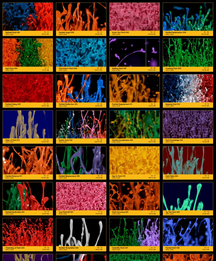 114组彩色油漆流体飞溅特写动画慢动作特效素材 V22: Paint Dancing