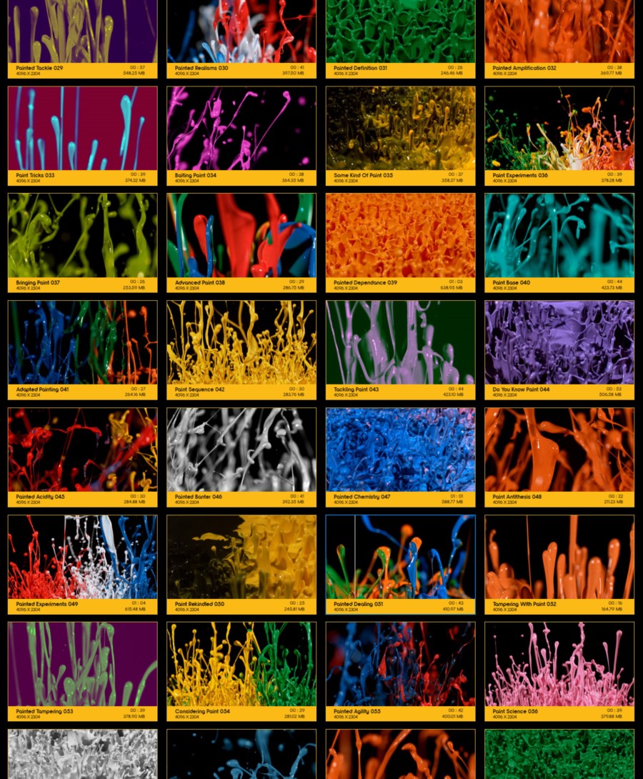 114组彩色油漆流体飞溅特写动画慢动作特效素材 V22: Paint Dancing