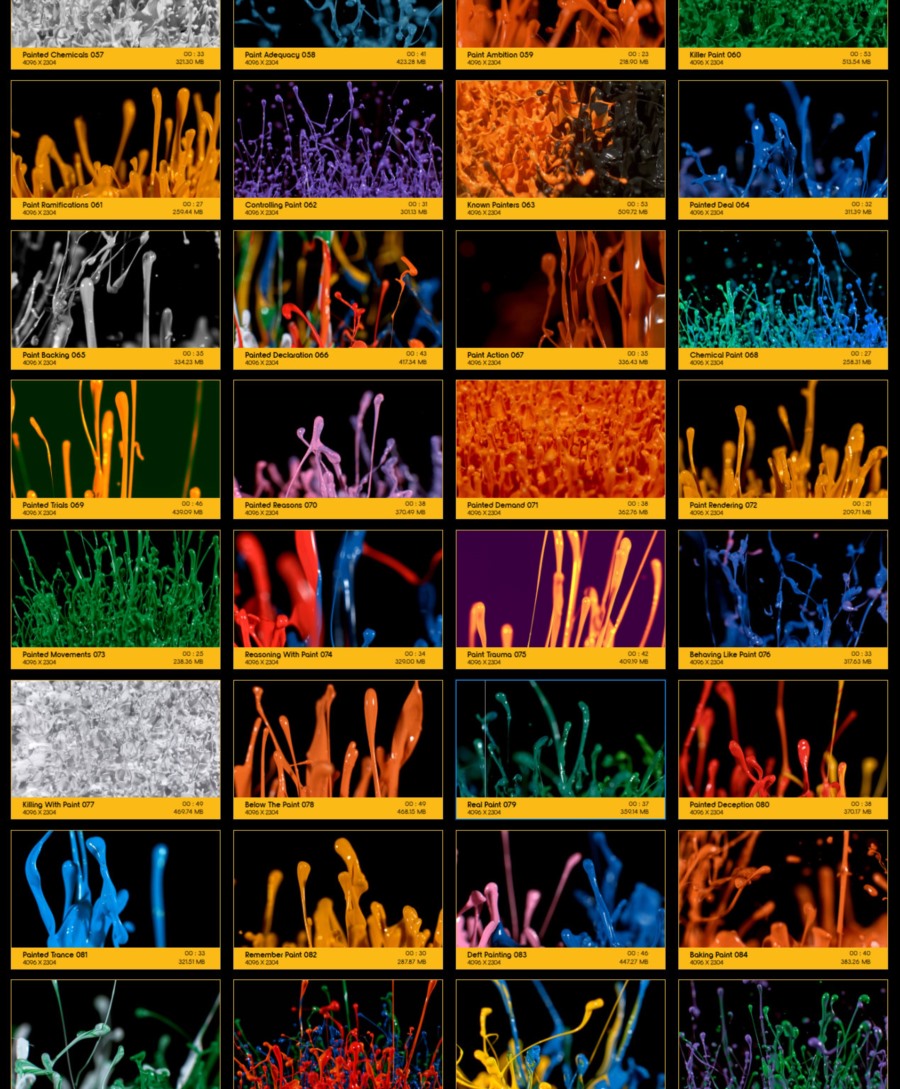 114组彩色油漆流体飞溅特写动画慢动作特效素材 V22: Paint Dancing