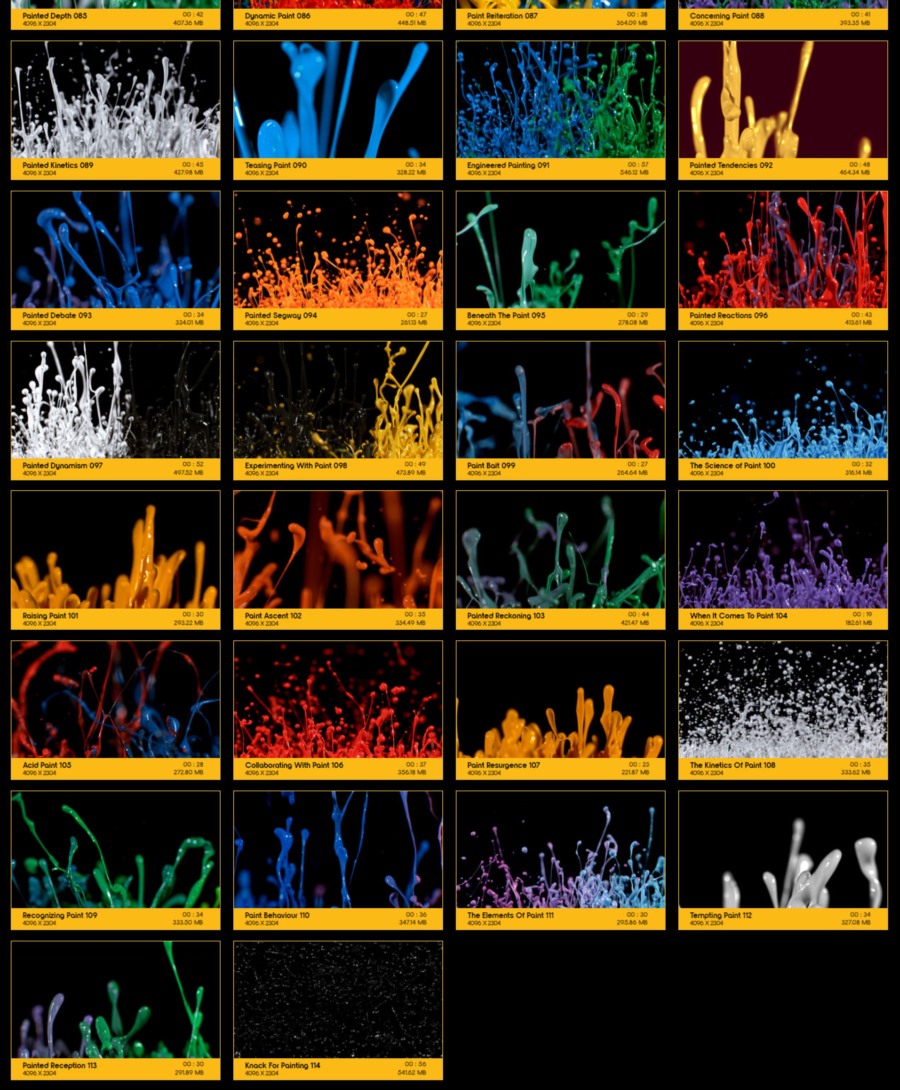 114组彩色油漆流体飞溅特写动画慢动作特效素材 V22: Paint Dancing