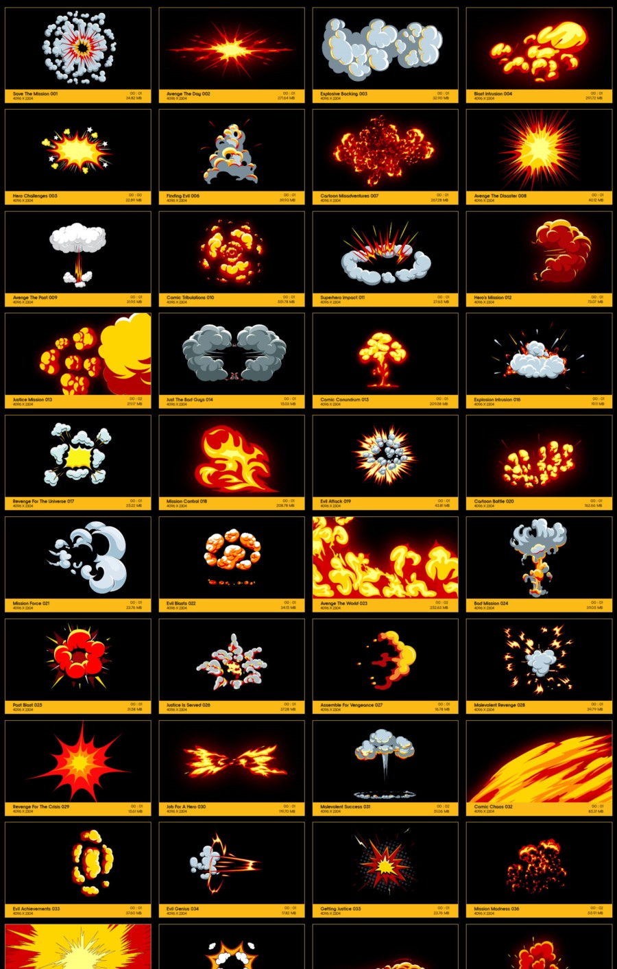 150个动漫卡通烟雾爆炸MG动画特效+AE工程 V26: Comic Explosions