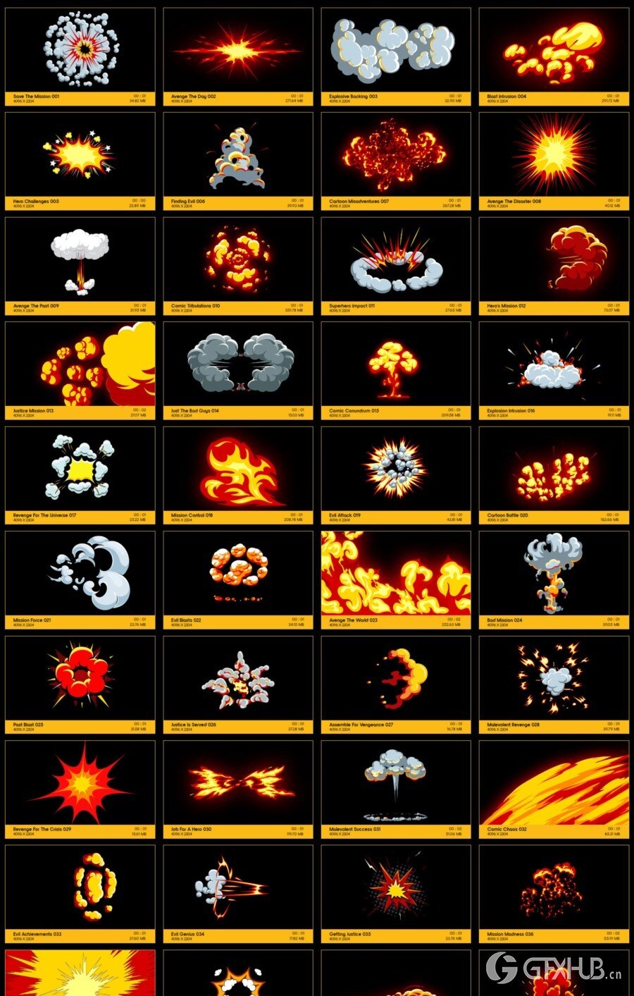 150个动漫卡通烟雾爆炸MG动画特效+AE工程 V26: Comic Explosions