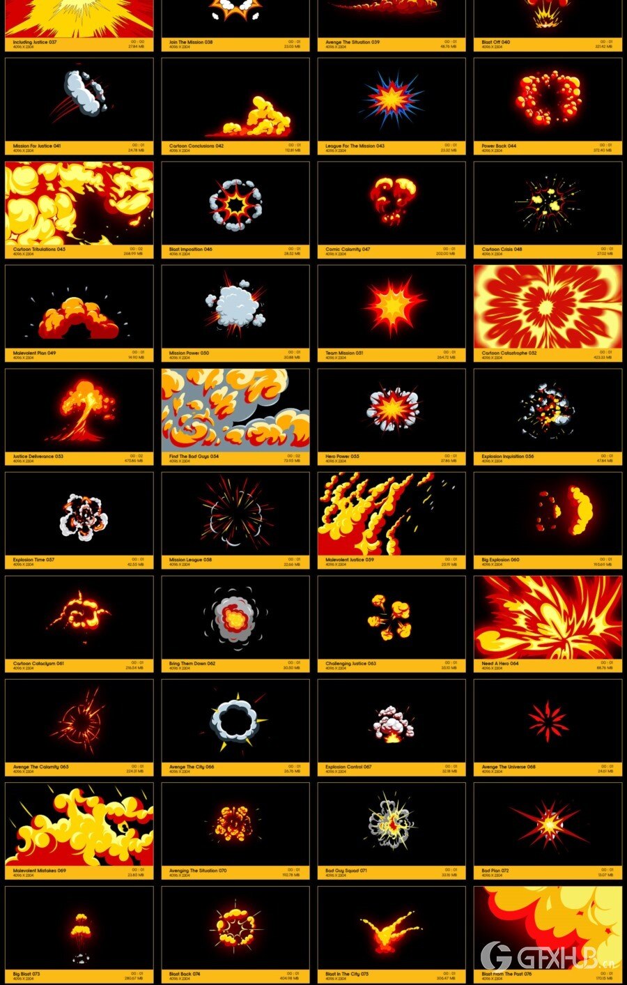 150个动漫卡通烟雾爆炸MG动画特效+AE工程 V26: Comic Explosions