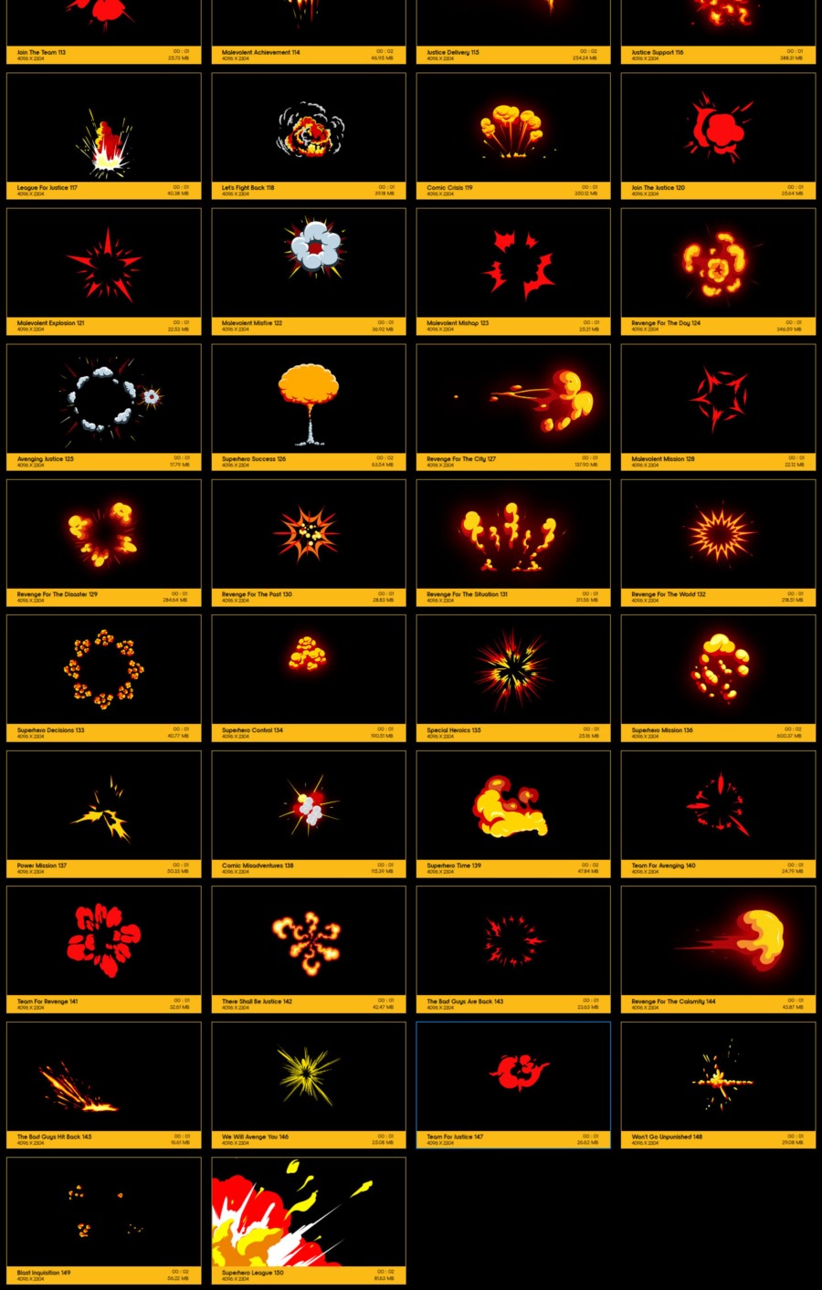 150个动漫卡通烟雾爆炸MG动画特效+AE工程 V26: Comic Explosions