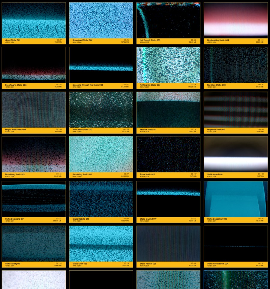 173个信号故障干扰电视雪花闪烁失真特效动画 V27: Static Signals