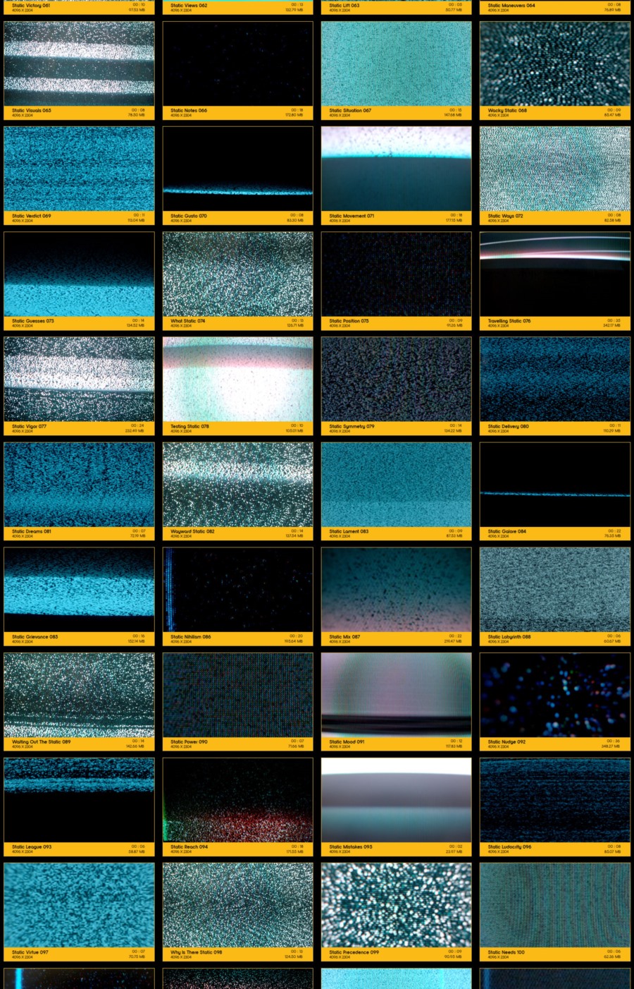 173个信号故障干扰电视雪花闪烁失真特效动画 V27: Static Signals