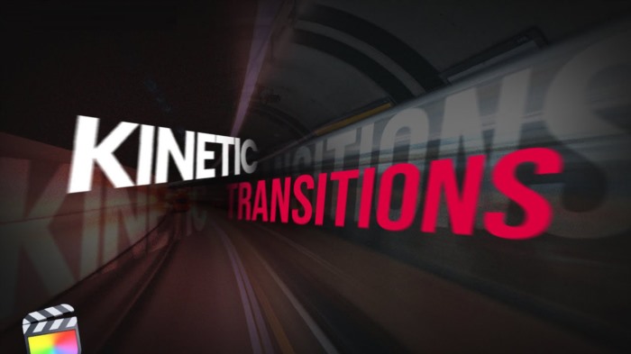 50种带文字标题视频转场特效过渡动画 Kinetic Transitions for Final Cut Pro