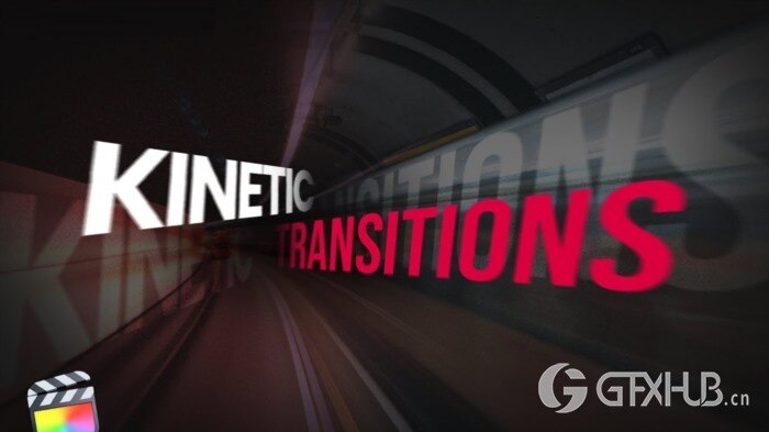 50种带文字标题视频转场特效过渡动画 Kinetic Transitions for Final Cut Pro