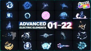 61个发光电荷能量闪光图形特效 Advanced Electric Elements for FCPX 01-22
