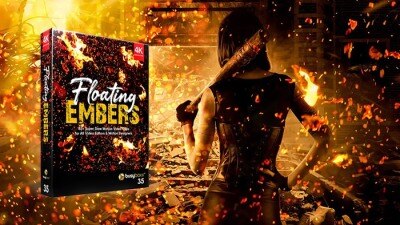 4K88组燃烧火焰火花漂浮粒子动画特效合成视频素材 V35: Floating Embers