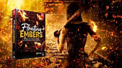 4K88组燃烧火焰火花漂浮粒子动画特效合成视频素材 V35: Floating Embers