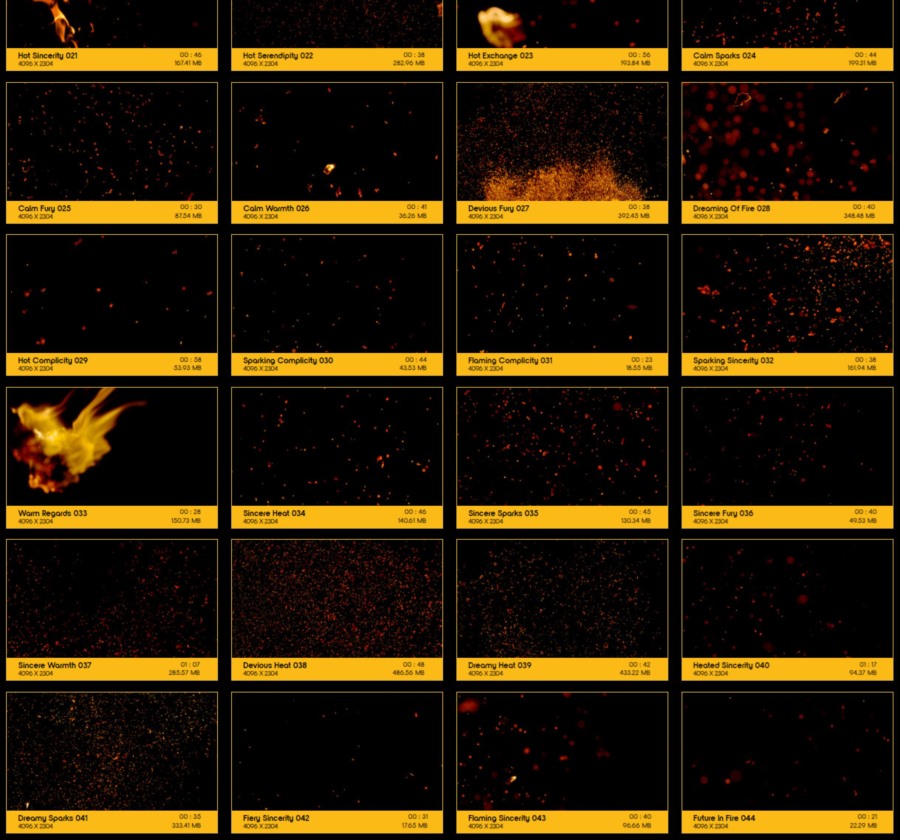 4K88组燃烧火焰火花漂浮粒子动画特效合成视频素材 V35: Floating Embers