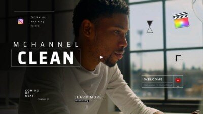 60种社交媒体简洁图形设计文字标题介绍包装动画 MotionVFX – mChannel Clean