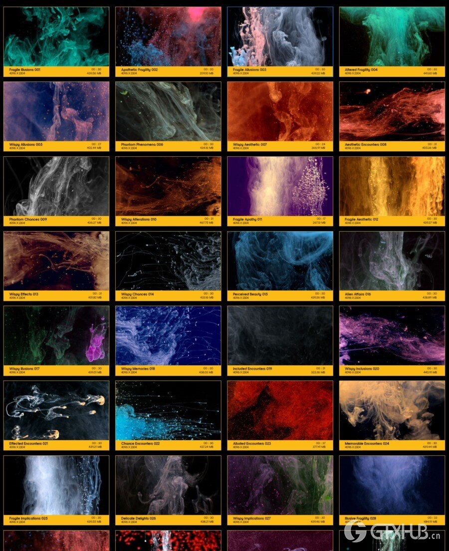 85组流体烟雾特效美学艺术抽象背景动画4K视频素材 V31: Ethereal Magic